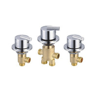 3 Pieces Diverter Control Mechanism with Trim Flange Brass Bathtub Diverter Easy to Install for Lavatory