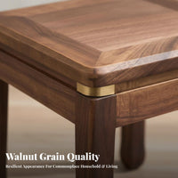 Chinese Design Square-Top Stool Multi-Purpose Household Furniture Mortise and Tenon Joint Footrest Compact Design for Children, Homeowners, Tea Room, Entryway, Bedroom, Small Areas
