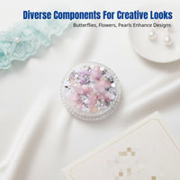 Bride Face Crystal Stickers, Floral Gems, Kids Stage Makeup, Acrylic, Random Pattern