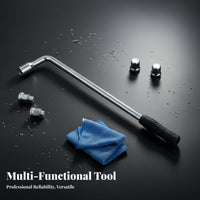 Chrome Vanadium Steel L-Shaped Tire Wrench Non-Slip Grip L-Type Lug Nut Wrench High Rotational Force for Mechanics, DIYers