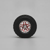 4 Pieces RC Car Wheels with Metal Hub Rubber RC Crawler Tires with Rims High Hold Rim for Hobbyists