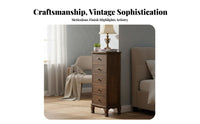 Mediterranean Design Distressed 6-Drawer chest of drawers Vintage design Chest of Drawers Antique Hardware Bedroom Cabinet Sturdy framework for Homeowners, Apartment Dwellers, Adults, Living Room, Home Decoration, Hallway, Entryway