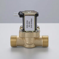 Male Threaded Water Inlet Solenoid Valve Black Coil Inline Solenoid Valve Brass Fluid Control Equipment Mounting Plate