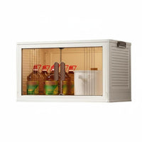 Installationno-assembly Foldable Multi-Tier Organizer Easy Assembly foldable Bin Tower Large Capacity Storage Cabinet Strong Load-Bearing for Families, Homeowners, Living Room, Bedroom, Playroom, Kitchen