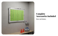 Aluminum Alloy Frame Football Board Hangable Portable Soccer Strategy Board Lightweight for Team Managers, Training, Locker Room