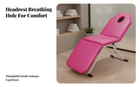 High-Density Foam Padding Portable Beauty Bed Skin-Friendly PVC Leather Foldable Massage Table Space-Saving Folding Spa Bed Water and Oil Proof for Estheticians, Mobile Professionals, Medical Facility, Home Use