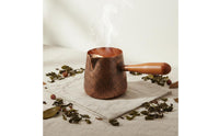 copper tea pot with side handle Traditional Craftsmanship Copper Tea Server Hammered Teapot