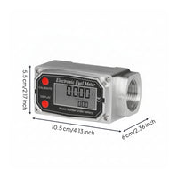 Turbines Flow Meter with Digital Display Display Aluminum Digital Impeller Meter  Accurate for Liquid Measurement