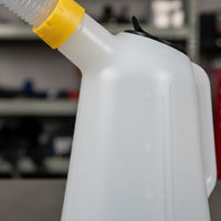 5L Automotive Fluid Container Leak-Resistant Graduated Oil Measuring Can Heavy-Duty Construction Automotive Fluid Jug for Auto Repair, Workshop
