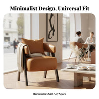 Upholstered Armchair Italian aesthetic Upholstered Tub Chair Modern Design Thick Cushioning for Interior Designers, Homeowners