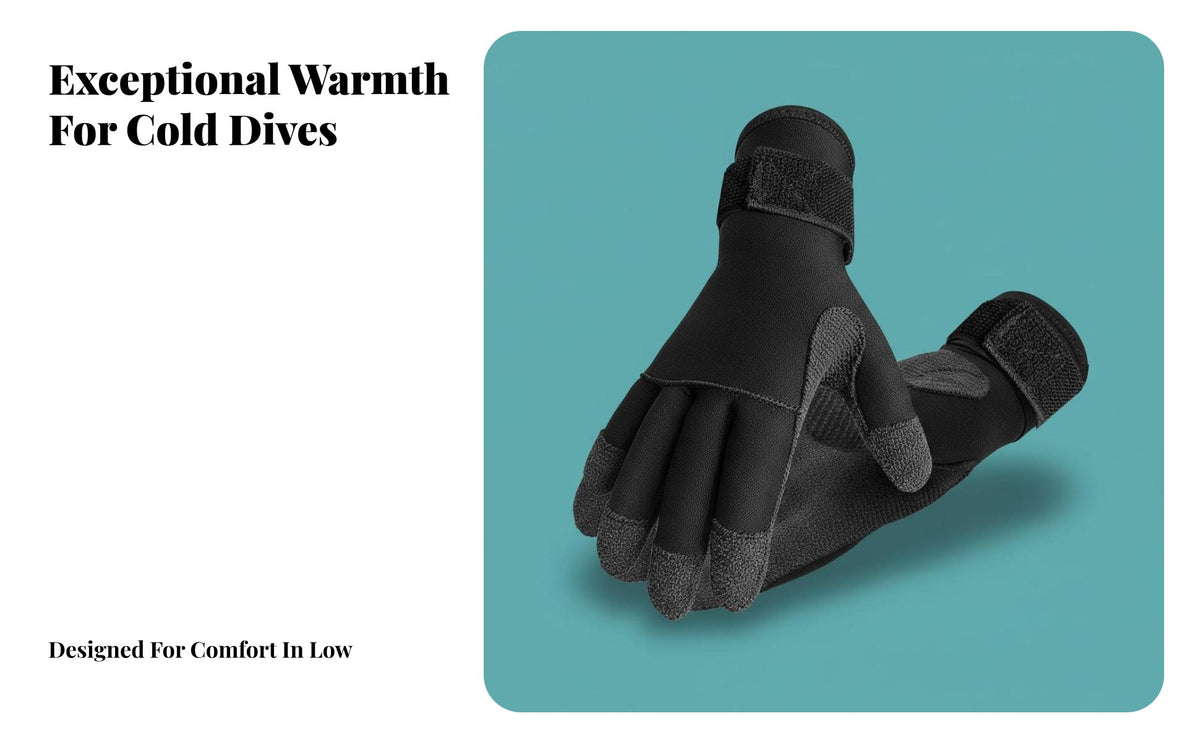 Diving Gloves Cut-Resistant Aramid Fiber Spearfishing Gloves Puncture-Resistant Guarding Hand Gear for Spearfishermen, Fishermen, Lobstering