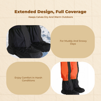 Waterproof hiking gaiters, unisex.