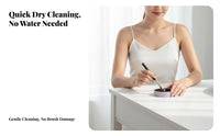 No Water Needed Makeup Brush Cleaning Box Waterless Dry Makeup Brush Cleaner Reusable for Travel, Dressing Table, Bathroom