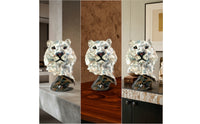 Head Figurine Freestanding Animal Bust Decorative Sculpture with Base for Office Desk, Beverage Cabinet, Entryway