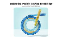 Double-bearingBearing Kids Jump Rope Ribbed Grip Speed Jump Rope Storage Pouch Skipping Cord Ball Bearings for Children, Beginners, Exercise