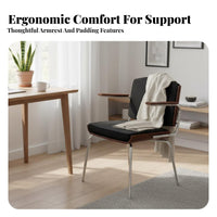 Woven Rear Armchair Nordic and Aesthetic Dining Furniture With Armrests Minimalist Design for Study