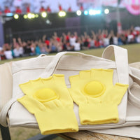 Knitted Fingerless Gloves with Clappers Stretchy Clapper Gloves Ribbed Flexible for Sports Fans, Cheerleaders, Concertgoers, Concerts, Pep Rallies, Festivals
