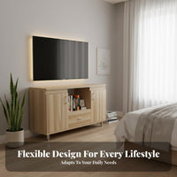 Contemporary Television Cabinet Compact Floor TV Cabinet Sturdy Construction Small Entertainment Center with Versatile Storage and Durable Material Suitable for Gift Giving Home Decoration Bedroom Organization Living Room Furniture Hallway Storage