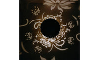 Waterproof Solar Powered Projection Lantern Automatic On/deactivated Decorative Floral Shadow Lantern Hollow-out Pattern Lamp for Patio, Yard, Pathway, Balcony