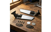 Streamlined Motorcycle Rearview Mirrors Sport Style Aerodynamic Motorcycle Mirrors Sporty Slim for Riders, Motorcycles