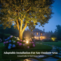 2-in-1 Installation Solar Powered Light Waterproof Solar Light Wireless for Patio, Pathway, Driveway
