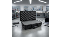 Molded Plastic Safeguarding Storage Case Locking Latches Foam Lined Case Black Portable Equipment Box Heavy Duty