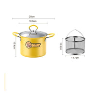 Frying Pot with Basket Non-Stick Deep Fryer Pot Fryer with Basket Removable Cookware Countertop for Home Cooks, Kitchen