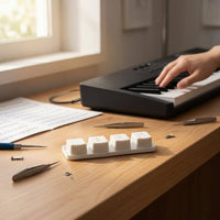 Molded One Piece 4-Button Rubber Key Strip Raised Buttons Conductive Rubber Button Assembly Smooth Finish Keyboard Conductive Pad Strip Compact