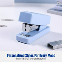 Mini Stapler Set, Small Office Stapler with Staples, Student Stationery Kit, Gradient Colors