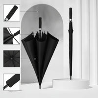 Comfortable Grip Umbrella with Hook Handle Large Umbrella with J Handle Windproof Travel-Friendly for Commuters, Golfers, Golf Course