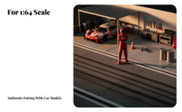 1:64 Scale Racing Driver Figure Collectible 1:64 Scale Driver Figure Miniature People Figurine High Intricacy Hobby Supply