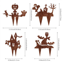 Halloween Rustic Abstract Metal Garden Lawn Ornament