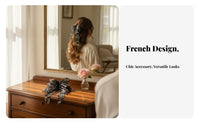 Floral Ribbon Hair Clasp Romantic Design Transparent Flower Hair Clasp Floral Jaw Clamp Elegance Ful Ribbons Elegant Design