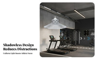 Shadowless Illumination Gymnasium Ceiling Fixture Anti-Glare LED UFO High Bay Light Wide Coverage UFO LED High Bay Light Energy Saving for Facility Managers, Business Owners, Factory Operators, Indoor Stadium, Billiard Hall, Workshop, Barn