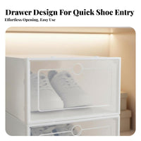 Clear Stackable footwear container Transparent View Stackable footwear container debrisproof