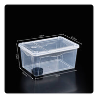 Easy Feeding Entry Plastic Herpetological Breeding Box Stackable Design Transparent Habitat Ventilated Small Pet Container for Breeders