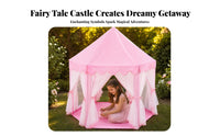 Six-Sided Hexagonal Play Tent Transparent Curtains Princess Play Tent Pointed Roof Toy Shelter Decorative for Children