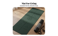 Shock Absorbing Exercise Mat Professional Grade PU Rubber Exercise Mat Thick Cushioning Two-Layer Layer for Professionals, Beginners, Home Use, Gym