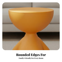 Round Side Table Space-Saving Size Small Coffee Table Distinctive Shape Waterproof for Families with Children