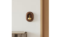 Decorative Entry Indicator Easy Install Door Chime No Drilling Oval Bell Long-Lasting Wood for Entryway, Fridge