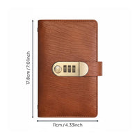 Funds Savings Binder with Lock Large Capacity Combination Lock Money Organizer Retro Design Bills Collection Book