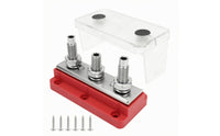 Heavy-Duty 300A Bus Bar Mounting Holes Terminal Stud Bus Bar Threaded Studs Busbar with Cover Metal Plate