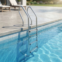 4-Step Pool Ladder Stainless Steel Ladder with Handrails Non-Slip Pool Stairs