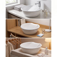 Plastic Wash Basin with Rubbing Board Round Wash Basin with Washboard Shallow Laundry Tub with Washboard Compact for Students, Parents, Bathrooms, Dorm Rooms, Apartments