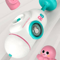 Handheld Toy Undersea Vessel with Pull Handle Compact Undersea Vessel Bath Toy Safe Water Squirter BPABPA-Safe for Toddlers