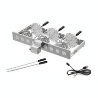 Adjustable Speed Automatic Barbecue Rack USB Powered Motorized Skewer Rack 9-Hole Automatic Skewer Rotator Rectangular Frame