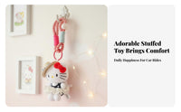 Soft Doll Car Hook Great Gift Cute Cat Vehicle Bag Holder Portable Purse Hanger for Drivers, Parents, Commuting, Daily Commute, Road Trips