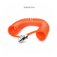 Self-Retracting PU Coiled Air Tube High Pressure Resistant Spiral Pneumatic Hose Flexible for Auto Repair, Garage, Workshop