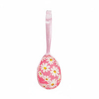 Assorted Patterns Easter Egg Ornament Vibrant Colors Textile Wrapped Egg Ornaments Easy to Hang Hanging Easter Eggs Lightweight for Children, Crafters, Home Decor, Wreath Making