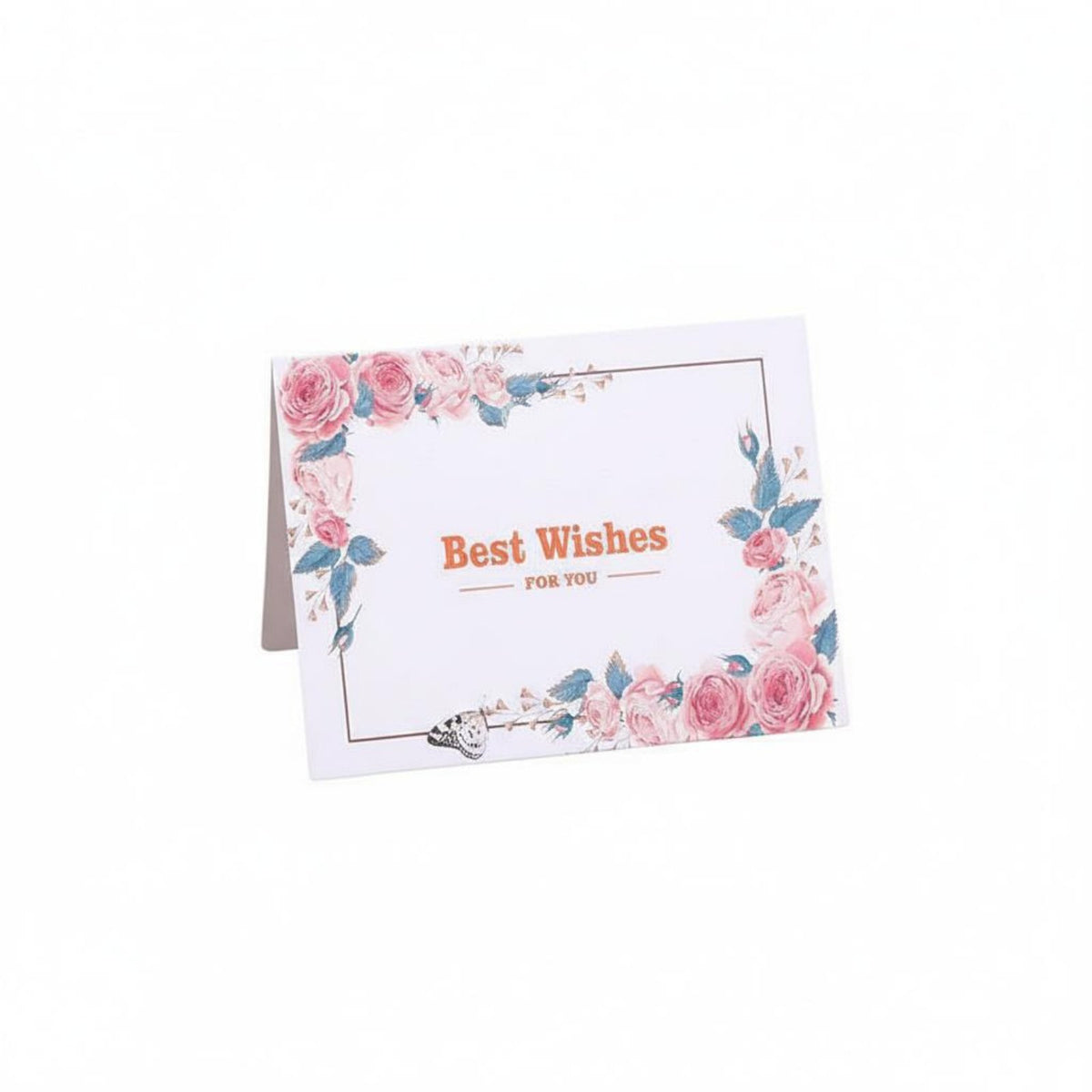 Folded Message Card Thick Cardstock Mini   Wishes Card Watercolor Artwork Stationery for Birthdays